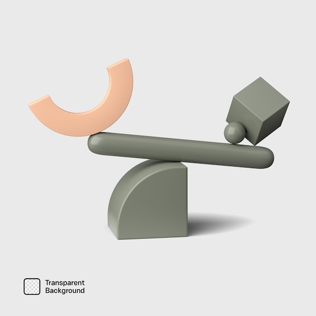 Modello PNG di forma 3D astratta