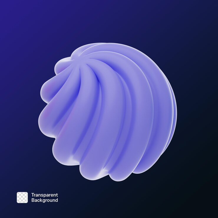 PSD modello png di forma astratta 3d del corpo morbido