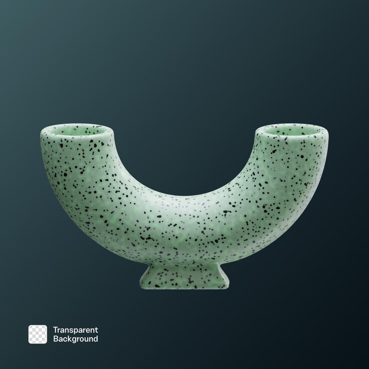 PSD modello png di forma di ceramica astratta 3d