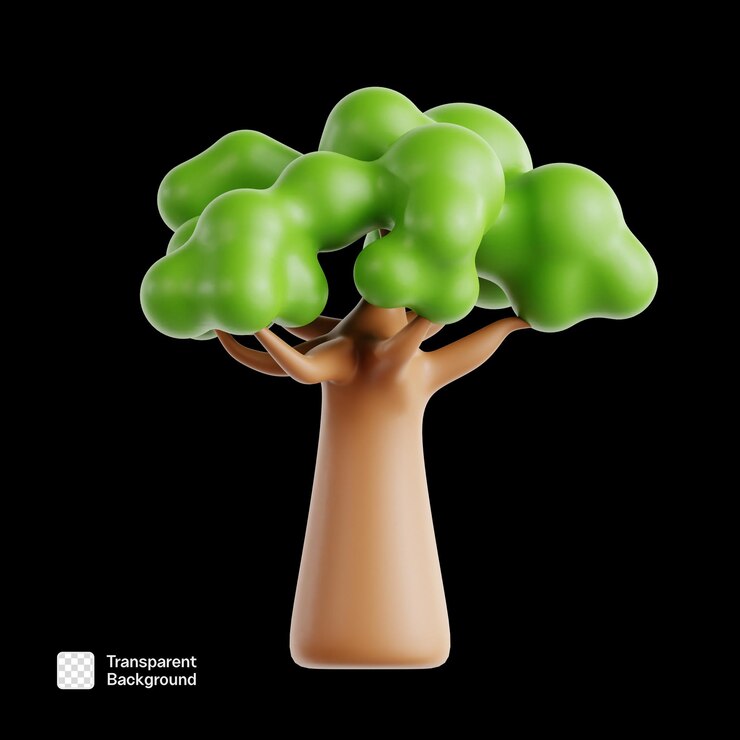 PSD modello png di illustrazione di icone 3d di tress
