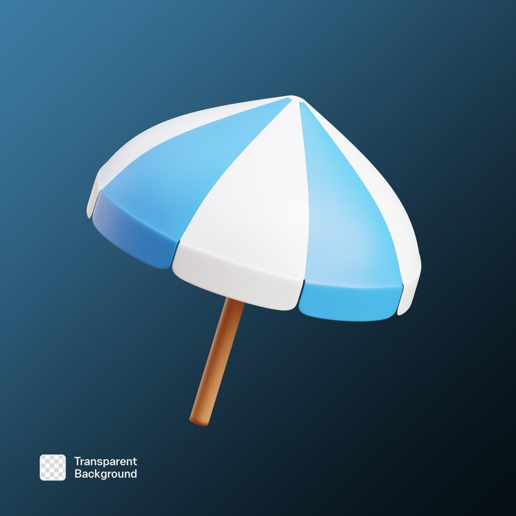 PSD modello png di illustrazione estiva 3d