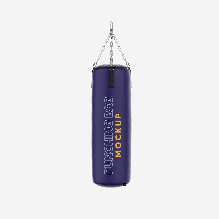 Modello premium del mockup del sacco da boxe