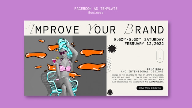 Modello promozionale per social media per la creazione di business e branding