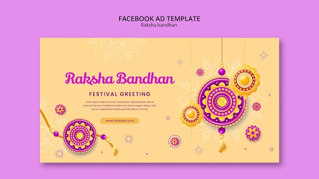 Modello promozionale sui social media per la celebrazione di raksha bandhan