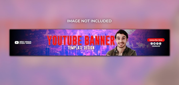 Modello psd di copertina di banner professionale di youtube per social media