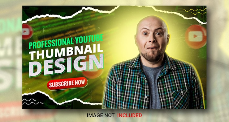 PSD modello psd di miniatura di youtube design con effetto modern glow