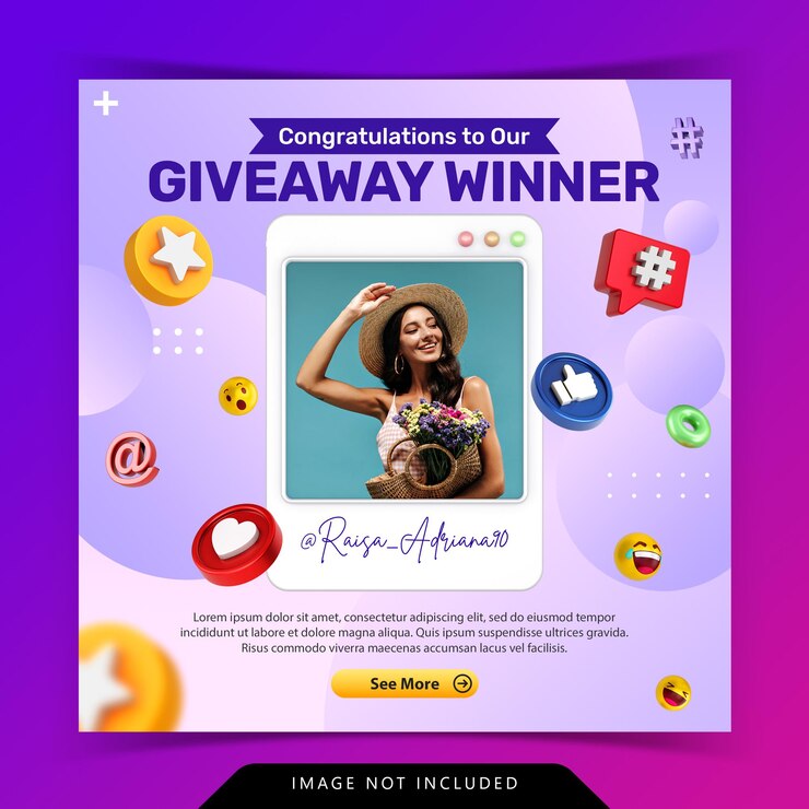 PSD modello psd di post di instagram di social media omaggio di concept creativo