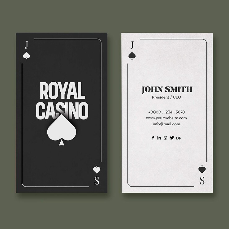 Modello PSD di progettazione di biglietti da visita per il casinò