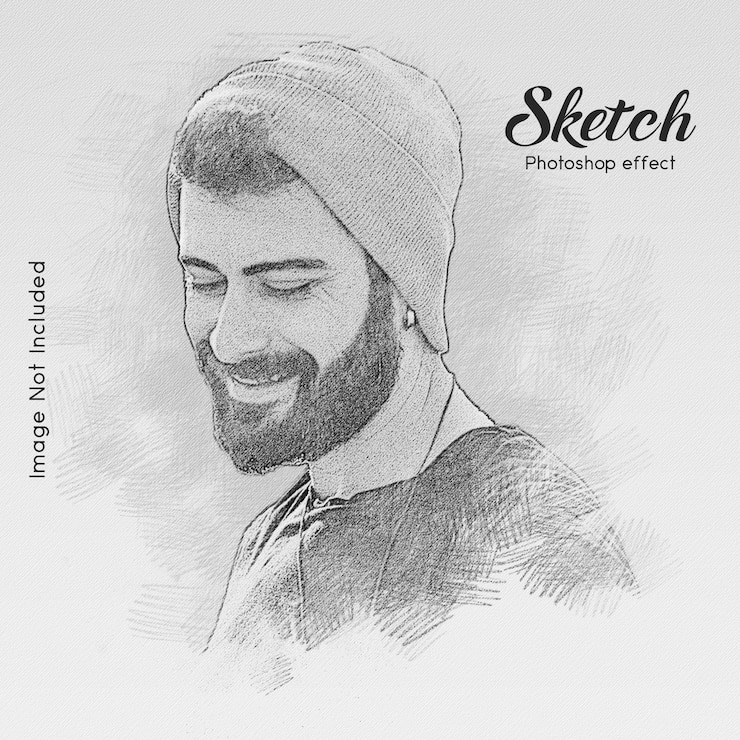 PSD modello psd effetto disegno