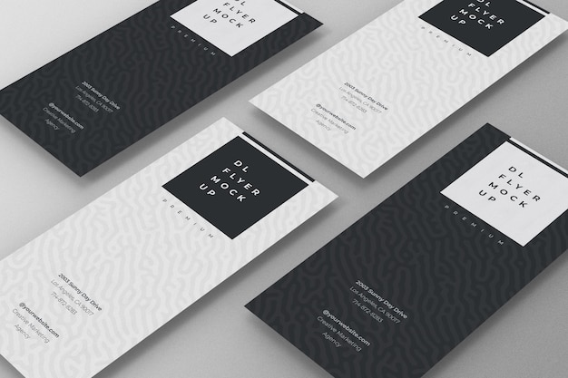 Modello psd mockup volantino DL