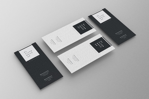 Modello psd mockup volantino DL