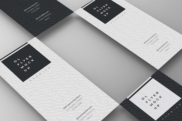 Modello psd mockup volantino DL