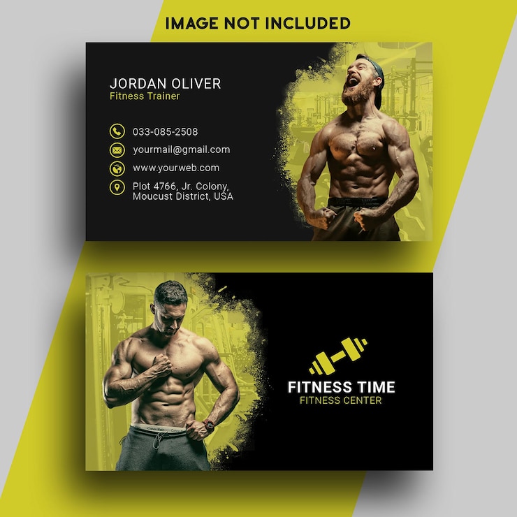 Modello PSD per biglietto da visita palestra fitness