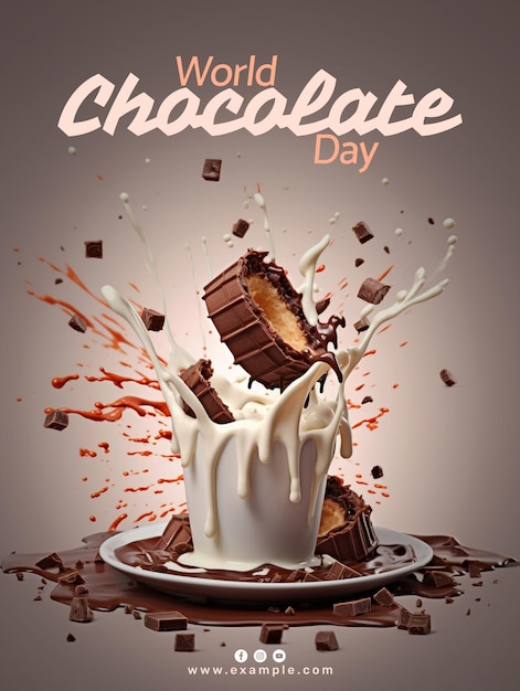 Modello PSD Premium Chocolate Day Porta i tuoi progetti al livello successivo