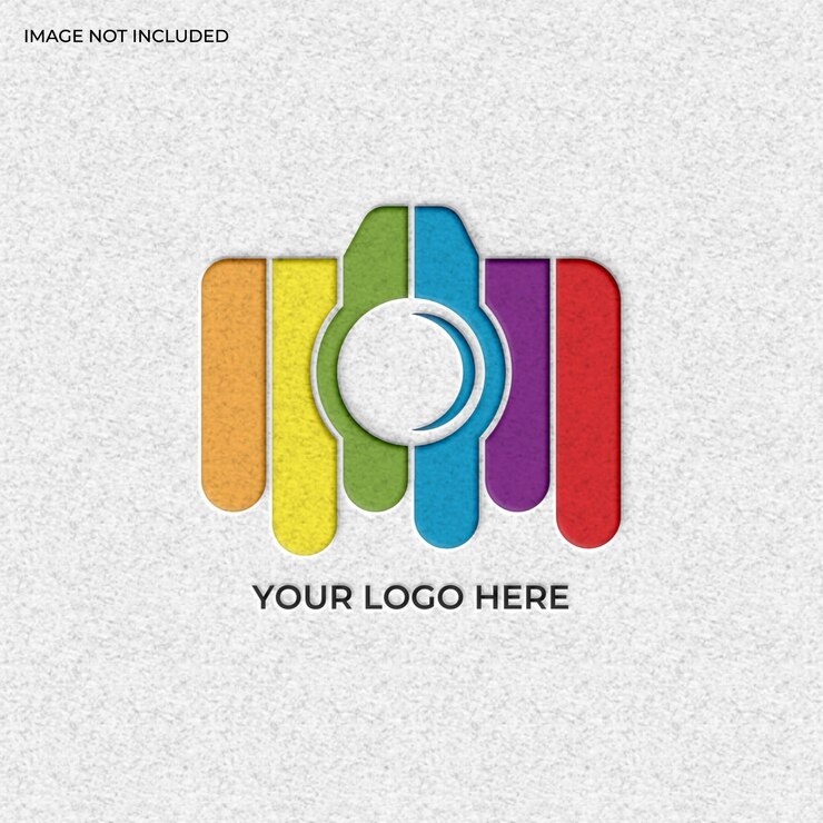 Modello realistico del logo psd inciso su foglio bianco