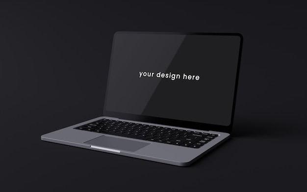 Modello realistico dello schermo del laptop