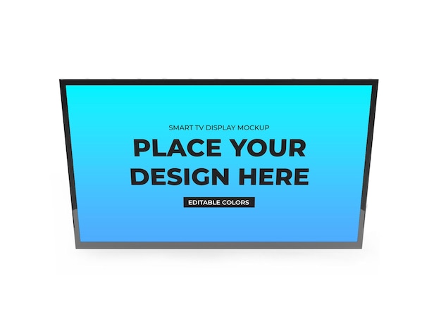 Modello realistico di mockup 3D di Smart TV isolato