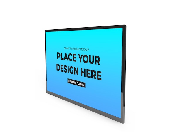 Modello realistico di mockup 3D Smart TV isolato