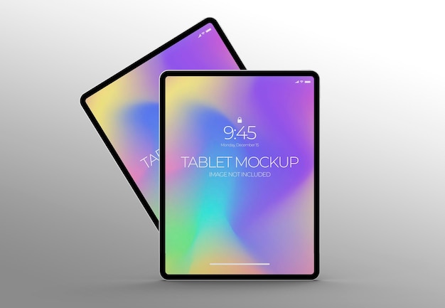 Modello realistico di mockup di tablet 3D per il branding e le presentazioni digitali
