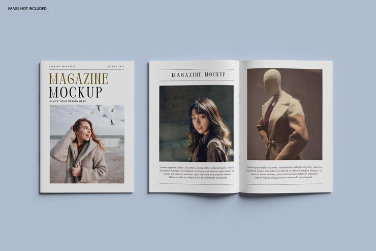 Modello realistico di rivista A4