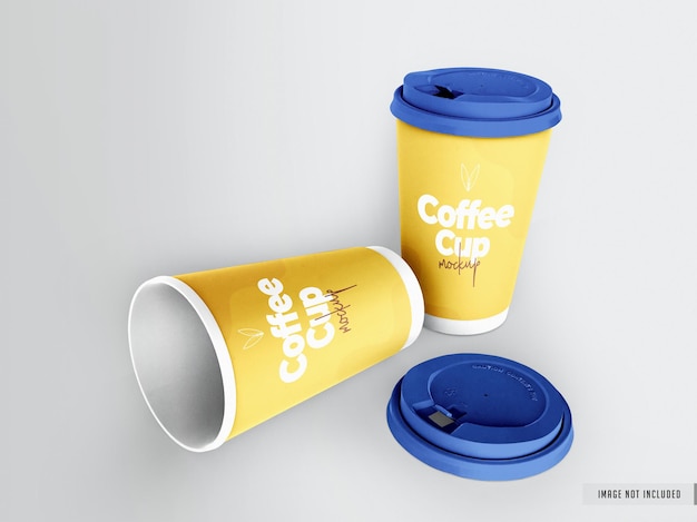 Modello realistico di una tazza di caffè da asporto