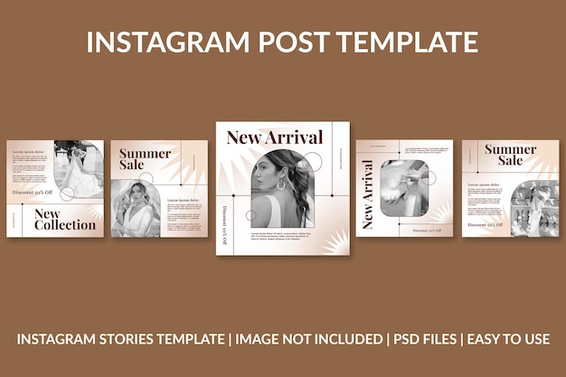Modello semplice di design per post di Instagram alla moda