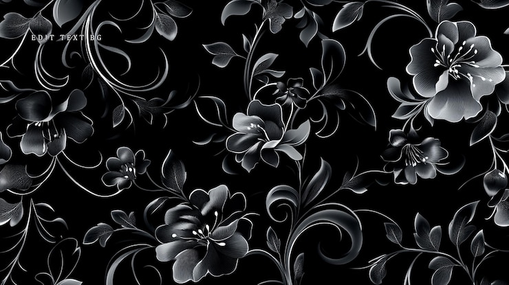 PSD modello senza cuciture floreale monocromatico