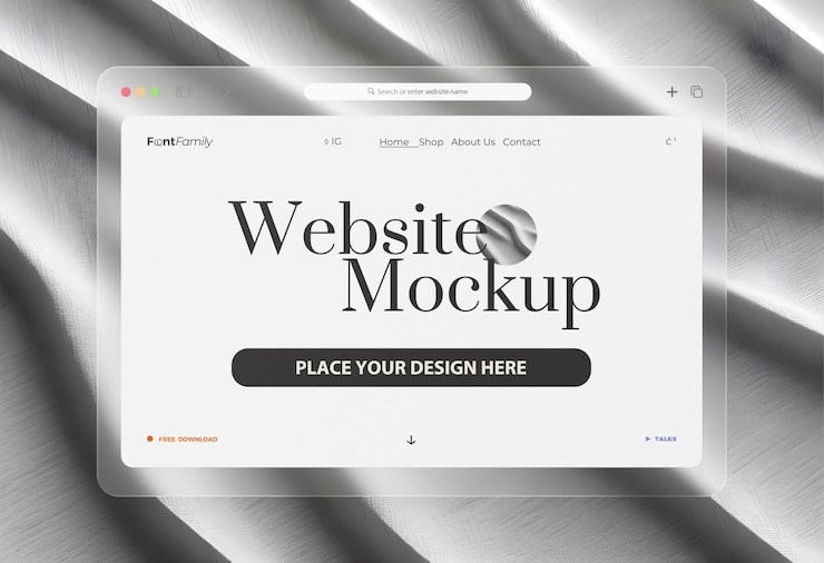 PSD modello sito web