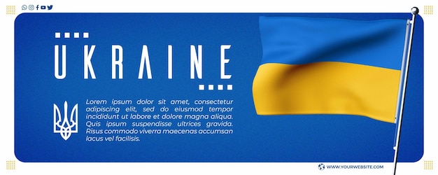 modello Social media banner instagram ucraina