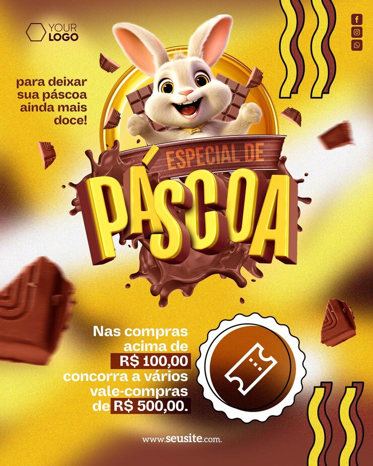 PSD modello speciale per i social media di pasqua