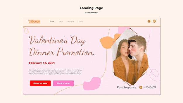 Modello web adorabile di San Valentino