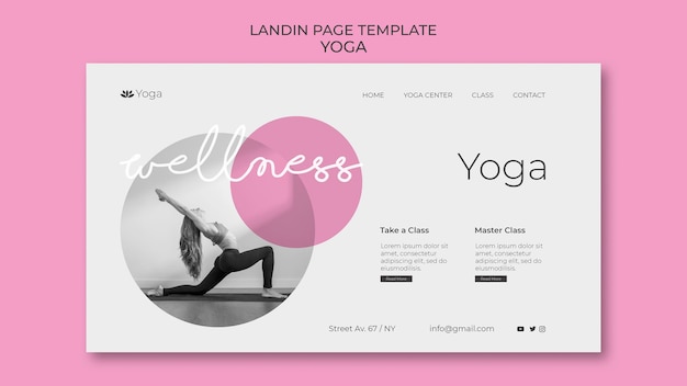 Modello web della pagina di destinazione yoga
