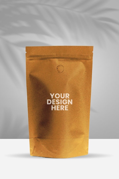 PSD modellverpackung von kaffeetaschen aus papier