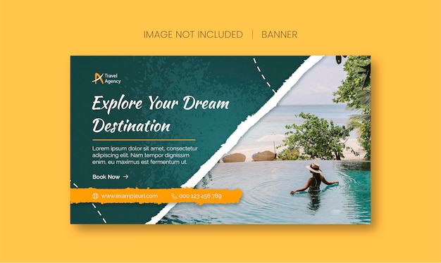 Modelo 2 de Banner de Mídia Social de Viagens e Turismo