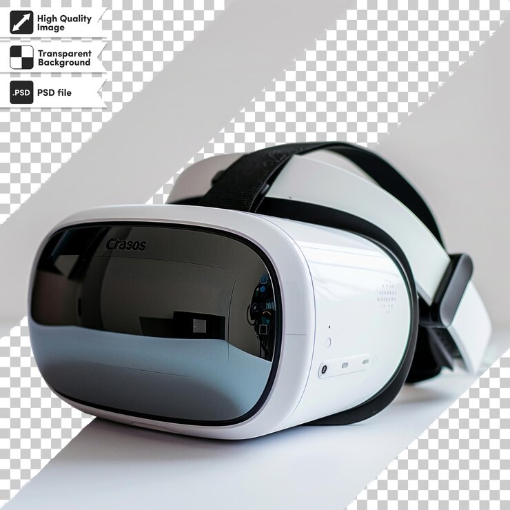 PSD un modelo 3d de un auricular de realidad virtual