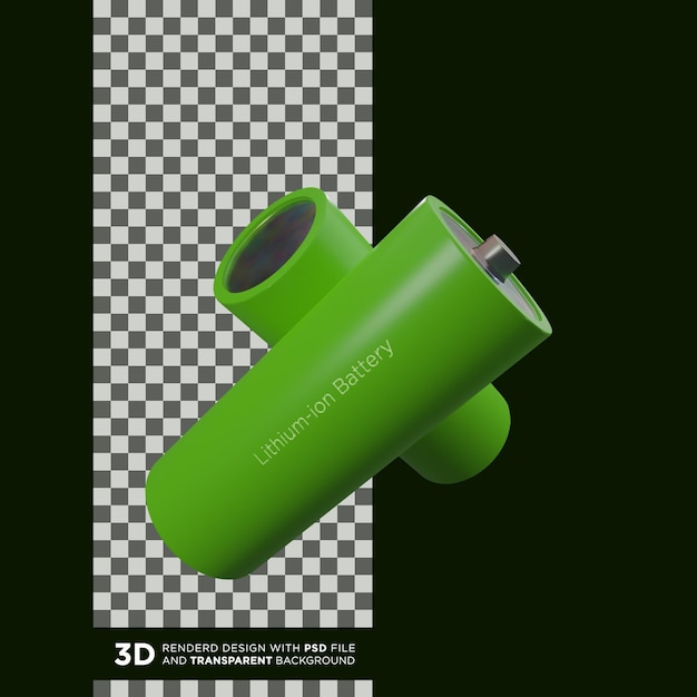 Modelo 3D de la batería de litio