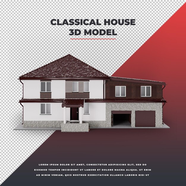 Modelo 3D clásico de la Casa Blanca