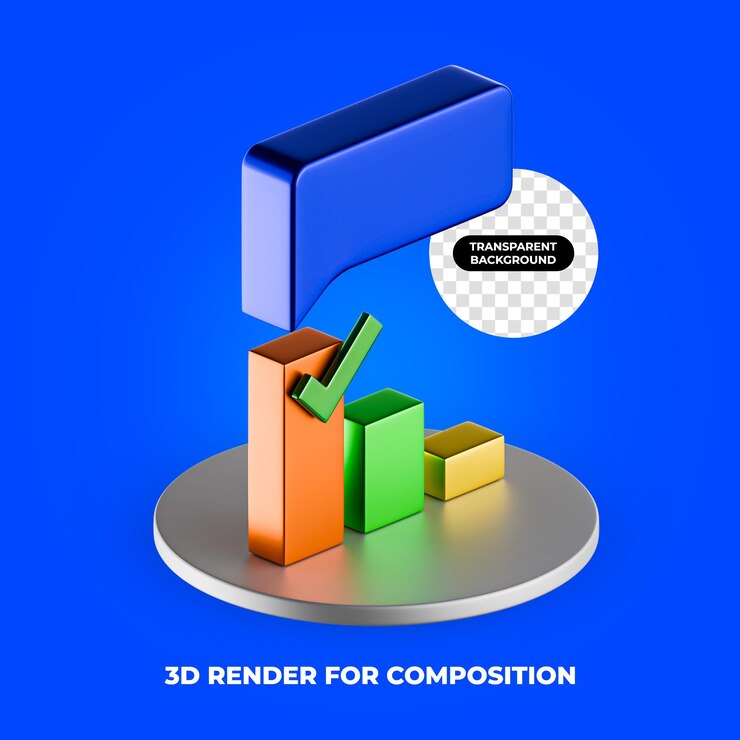 PSD un modelo 3d de cubos 3d en un fondo azul