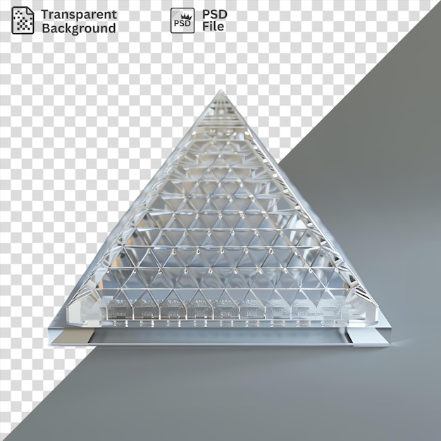 PSD modelo 3d da pirâmide do louvre