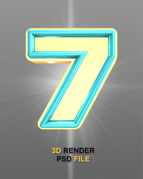 Modelo 3D de cartaz de números 3D