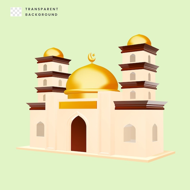 Modelo 3D de uma mesquita