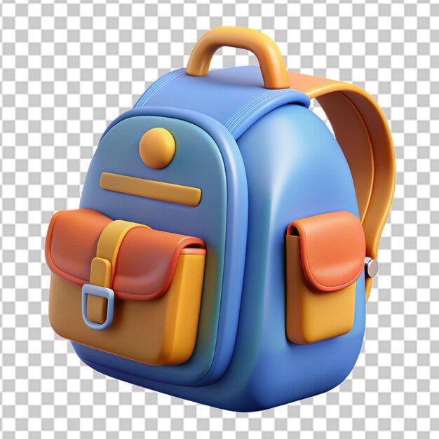 Modelo 3d de uma mochila escolar