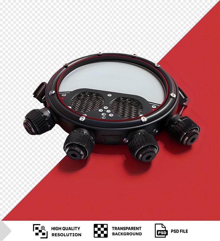 PSD modelo 3d de un gadget futurista rojo