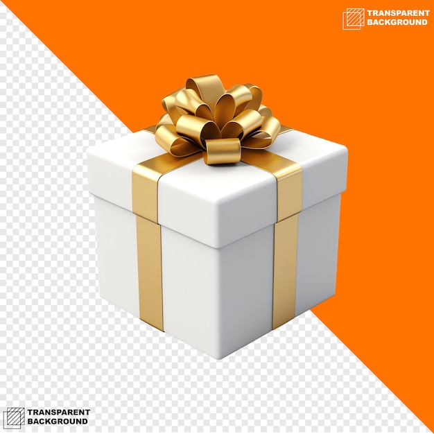 PSD modelo 3d minimalista de la caja de regalos