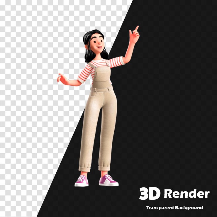PSD un modelo 3d de una mujer.