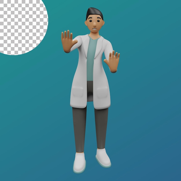 PSD modelo 3d de parada de doctores