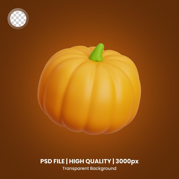 Modelo 3D realista de la calabaza