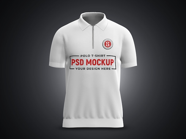 Modelo 3d realista de camiseta polo isolada