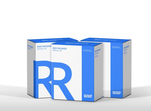 modelo 3D realista projeto da caixa cubo