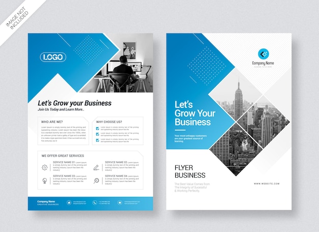 Modelo A4 de design de cartaz de folheto corporativo